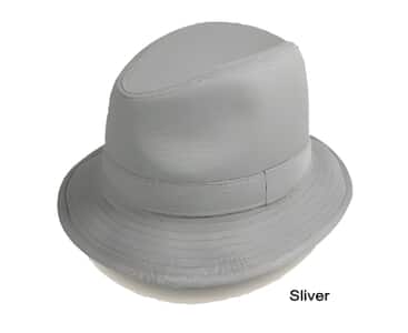 Fedora Trilby Hat Silver