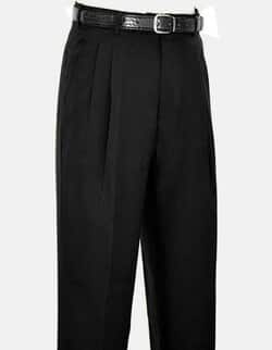 Pants Black Double Pleated