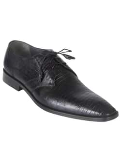 Lizard Derby Shoes Black
