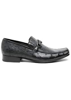 Ostrich Quill Bit Loafers