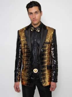 Gold Sequin Tuxedo -