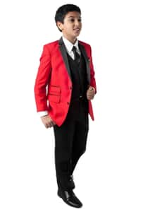 Button Red Tuxedo Suits