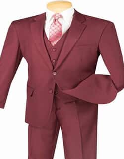 Maroon Suit 3 Piece