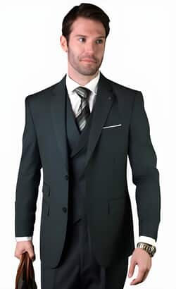 Button Notch Lapel Suit