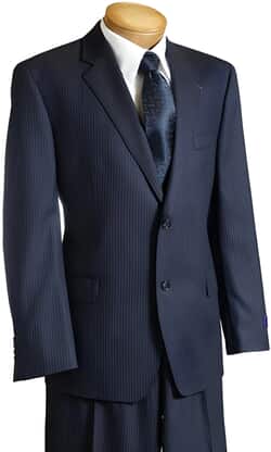 Mens Blue Pinstripe Suit