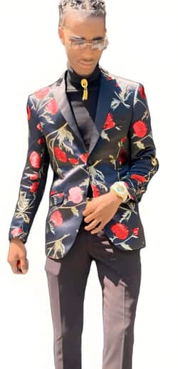 Suit - Red Floral