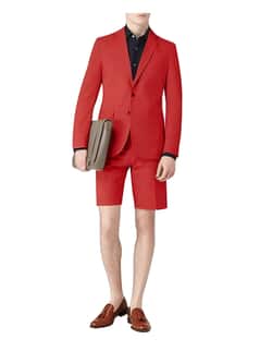 Red Two Button Suit