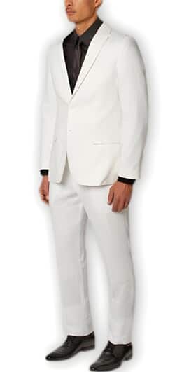 Wool White Suit By