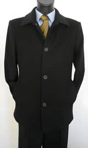 color black Overcoat mens