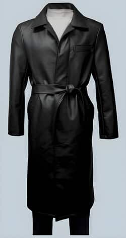 Leather Trench Coat -