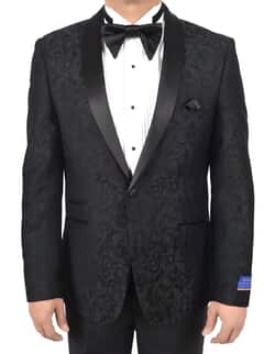 Button Black Tuxedo Modern