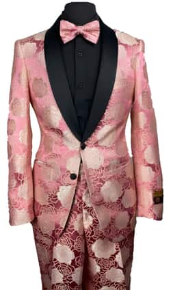 Pink Floral Prom Tuxedo