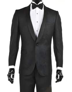 Black Velvet Paisley Suit