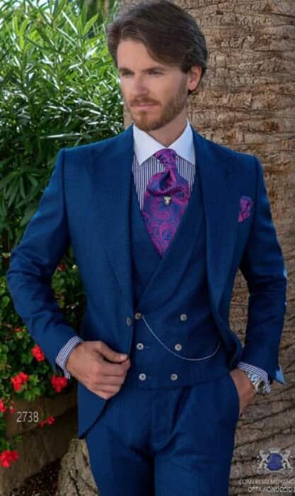 Mens Suits Regular Fit 2 Piece Royal Blue Suit Prom Homecoming