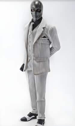 Black Pinstripe Suit -