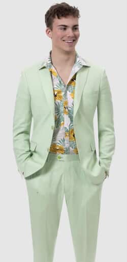 Mint Green Summer Suit - Light Green Suits - Sage Green Colo